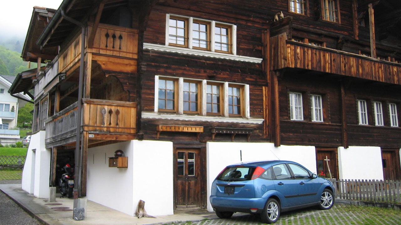 Vorderseite des Hauses